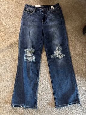 Judy Blue Dark Indigo Straight Fit Jeans